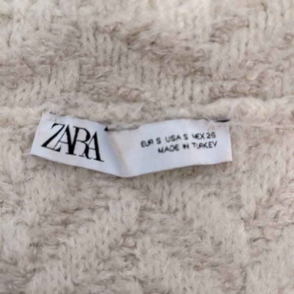 Zara Fuzzy Knit Flare Cardigan Size Small - Picture 7 of 8